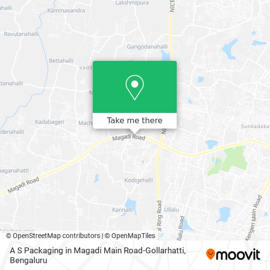A S Packaging in Magadi Main Road-Gollarhatti map