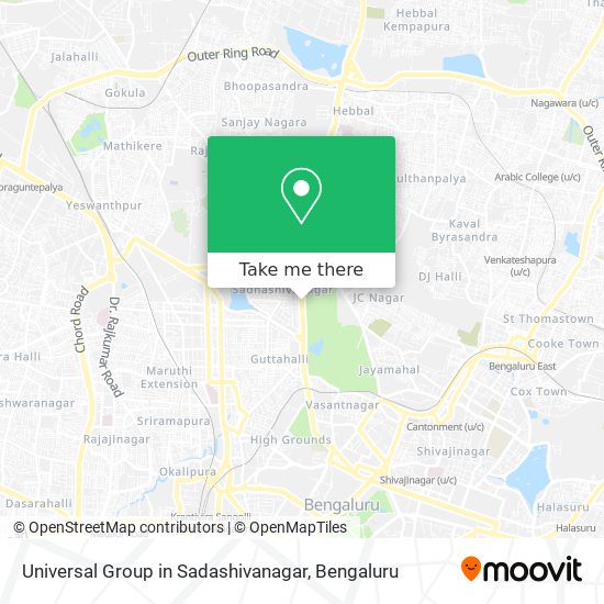 Universal Group in Sadashivanagar map