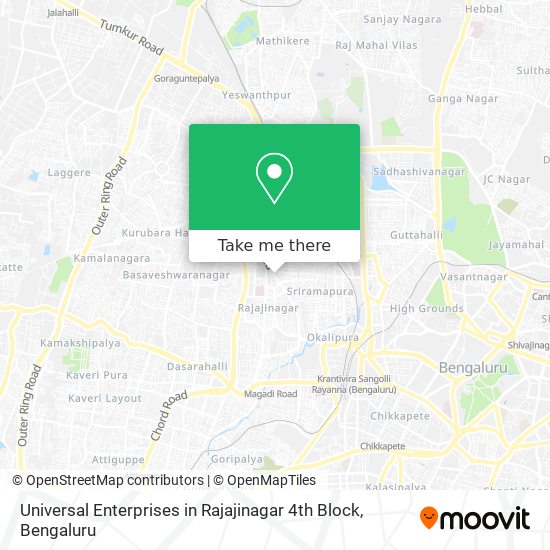 Universal Enterprises in Rajajinagar 4th Block map