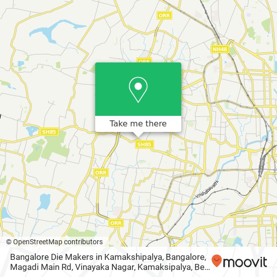 Bangalore Die Makers in Kamakshipalya, Bangalore, Magadi Main Rd, Vinayaka Nagar, Kamaksipalya, Ben map