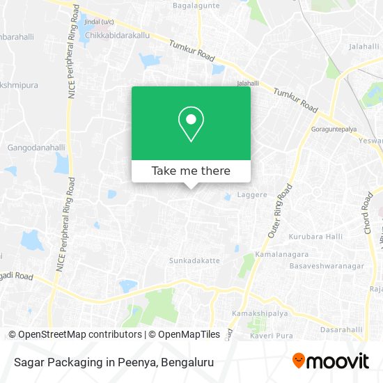 Sagar Packaging in Peenya map