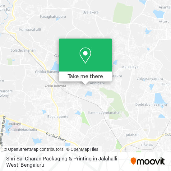 Shri Sai Charan Packaging & Printing in Jalahalli West map