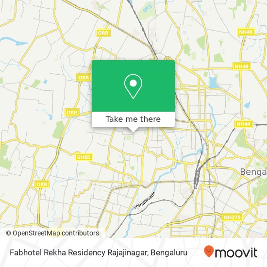 Fabhotel Rekha Residency Rajajinagar map