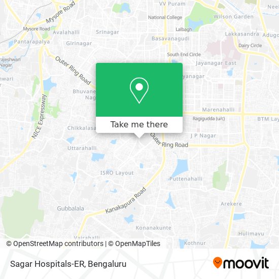 Sagar Hospitals-ER map