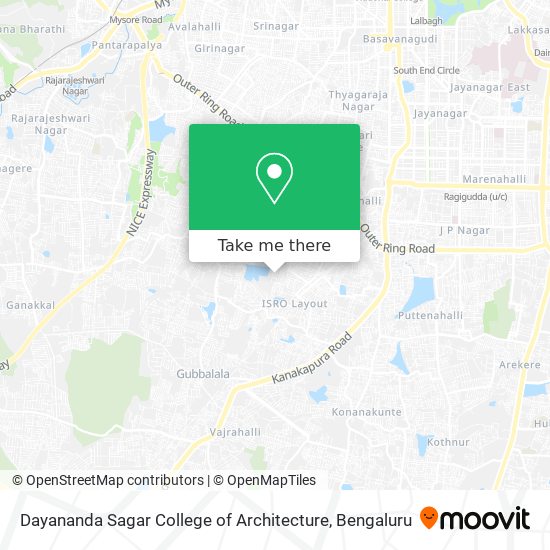 Dayananda Sagar College of Architecture map