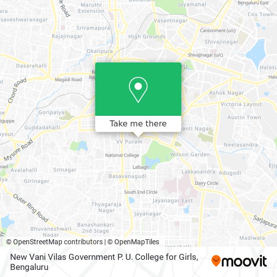 New Vani Vilas Government P. U. College for Girls map