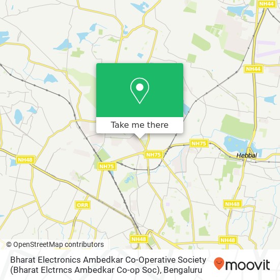 Bharat Electronics Ambedkar Co-Operative Society (Bharat Elctrncs Ambedkar Co-op Soc) map