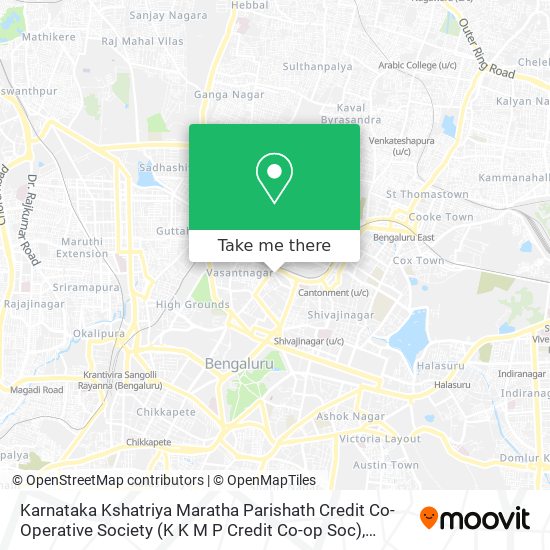 Karnataka Kshatriya Maratha Parishath Credit Co-Operative Society (K K M P Credit Co-op Soc) map