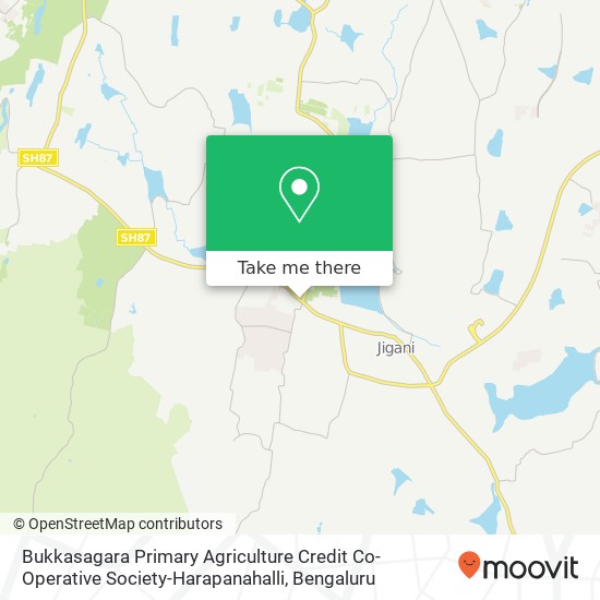 Bukkasagara Primary Agriculture Credit Co-Operative Society-Harapanahalli map