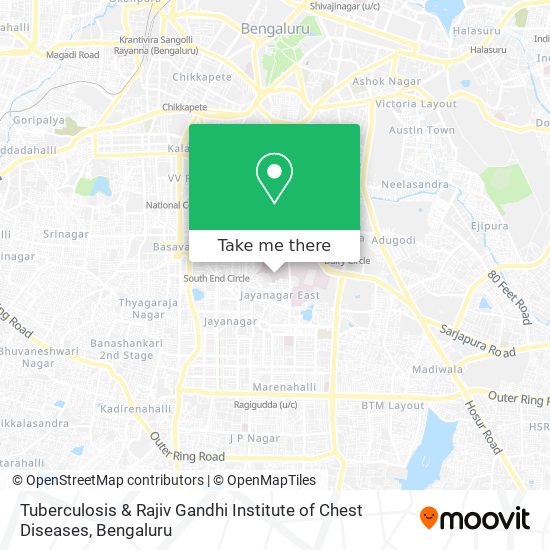 Tuberculosis & Rajiv Gandhi Institute of Chest Diseases map