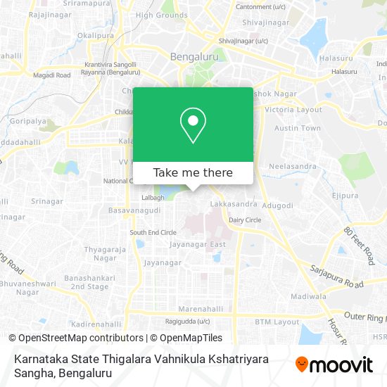 Karnataka State Thigalara Vahnikula Kshatriyara Sangha map