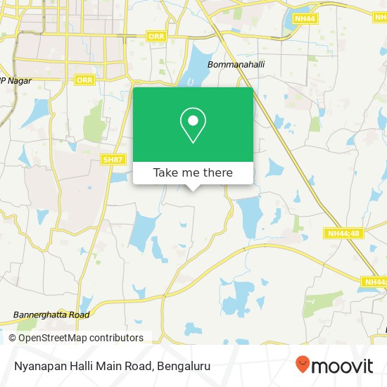 Nyanapan Halli Main Road map