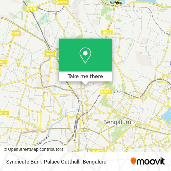 Syndicate Bank-Palace Gutthalli map