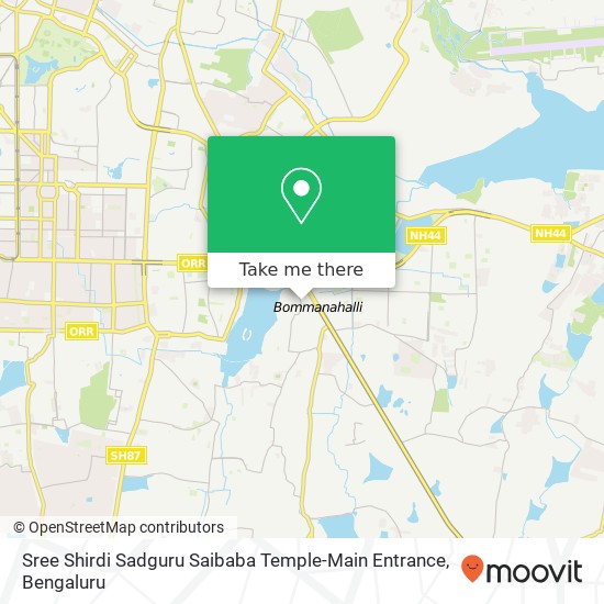 Sree Shirdi Sadguru Saibaba Temple-Main Entrance map