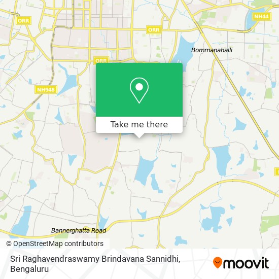 Sri Raghavendraswamy Brindavana Sannidhi map
