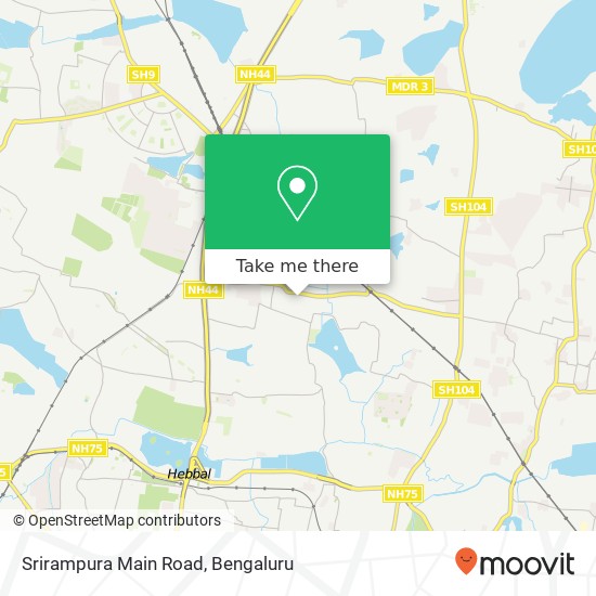 Srirampura Main Road map
