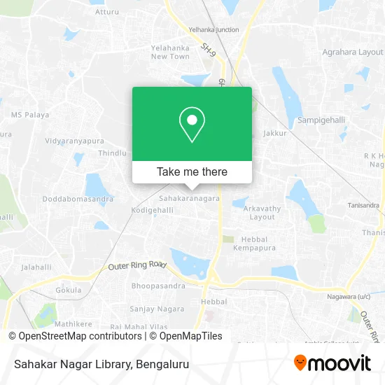 Sahakar Nagar Library map