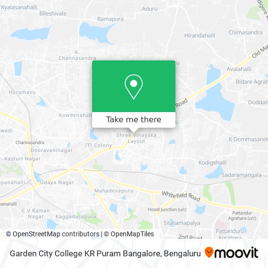 Garden City College KR Puram Bangalore map