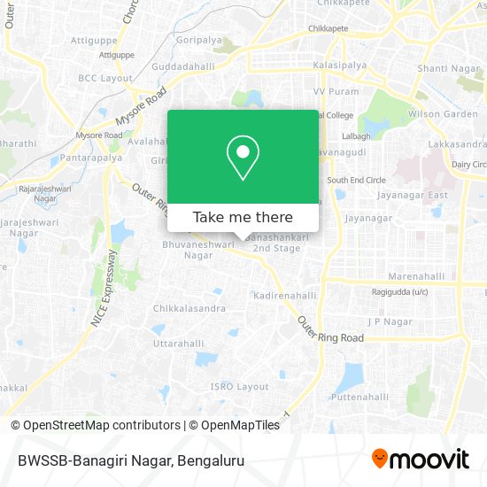 BWSSB-Banagiri Nagar map