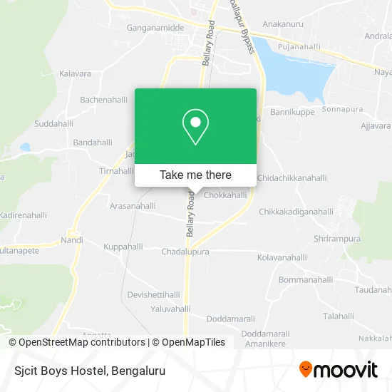 Sjcit Boys Hostel map
