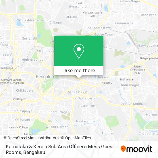 Karnataka & Kerala Sub Area Officer's Mess Guest Rooms map