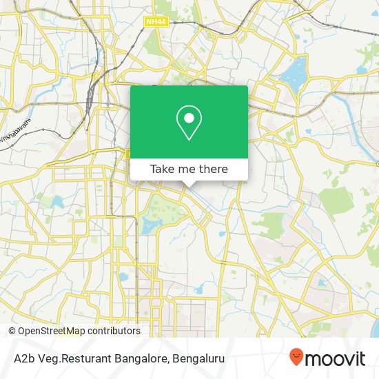 A2b Veg.Resturant Bangalore map