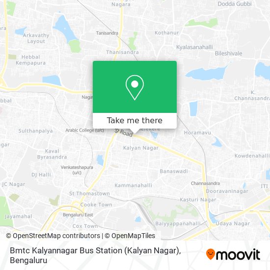 Bmtc Kalyannagar Bus Station (Kalyan Nagar) map