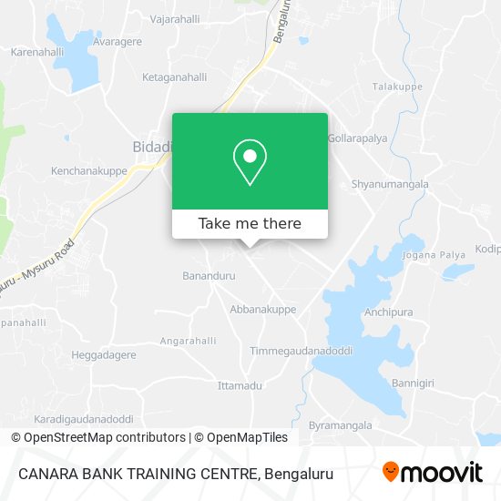 CANARA BANK TRAINING CENTRE map