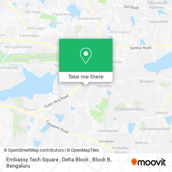 Embassy Tech Square , Delta Block , Block B map