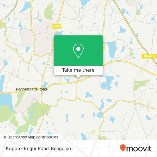Koppa - Begur Road map