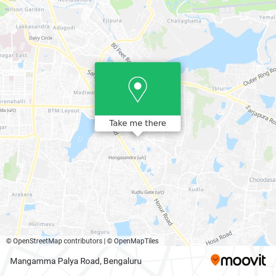 Mangamma Palya Road map