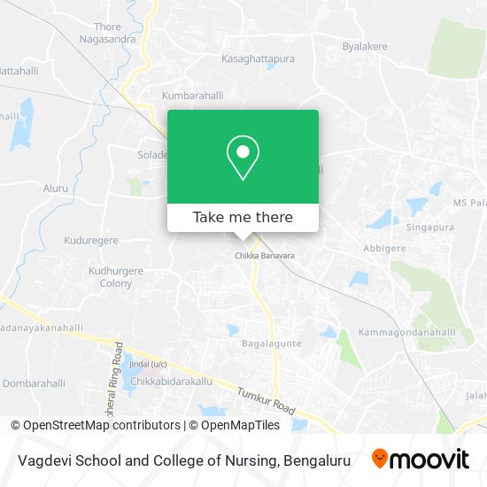 Vagdevi School and College of Nursing map