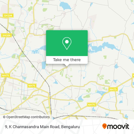 9, K Channasandra Main Road map