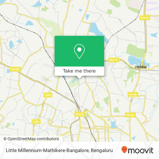 Little Millennium-Mathikere-Bangalore map