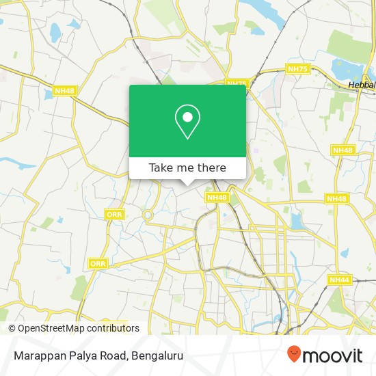 Marappan Palya Road map