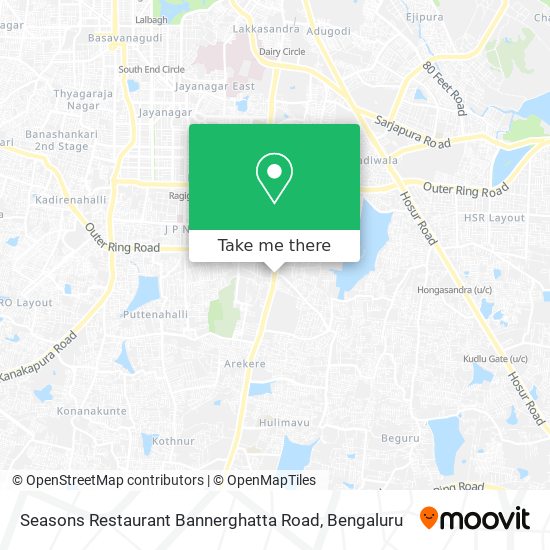 Seasons Restaurant Bannerghatta Road map