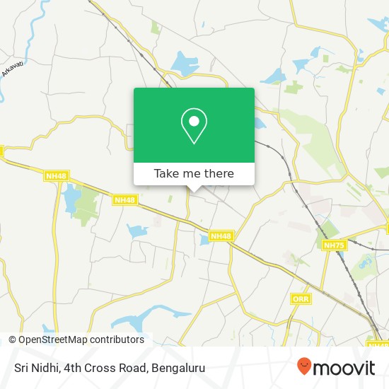 Sri Nidhi, 4th Cross Road map