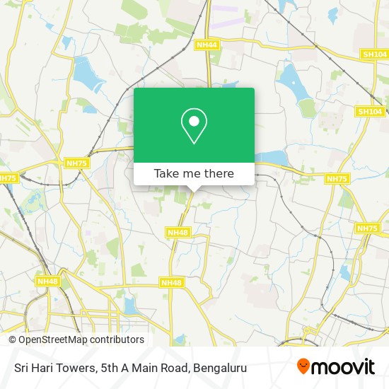 Sri Hari Towers, 5th A Main Road map