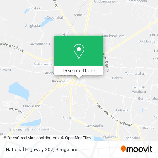 National Highway 207 map