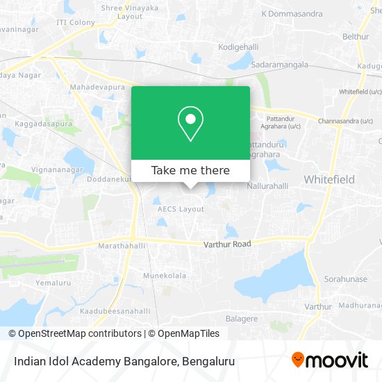Indian Idol Academy Bangalore map