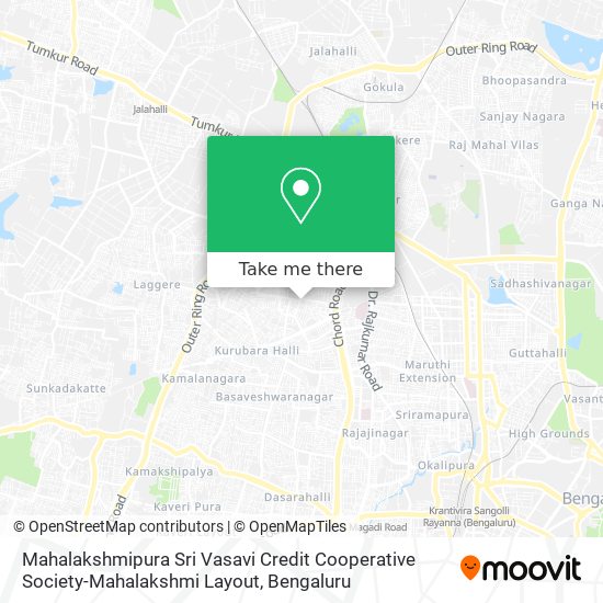 Mahalakshmipura Sri Vasavi Credit Cooperative Society-Mahalakshmi Layout map