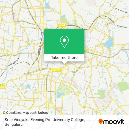 Sree Vinayaka Evening Pre-University College map