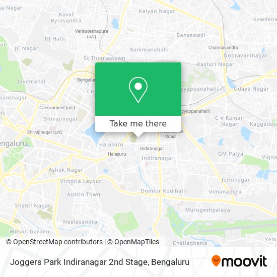 Joggers Park Indiranagar 2nd Stage map