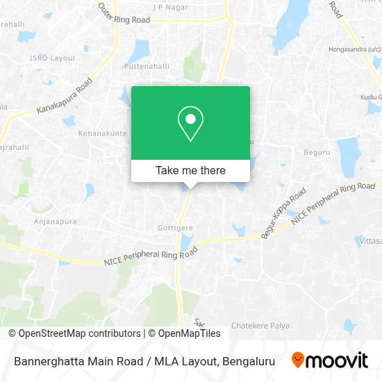 Bannerghatta Main Road / Mla Layout map