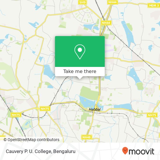 Cauvery P. U. College map