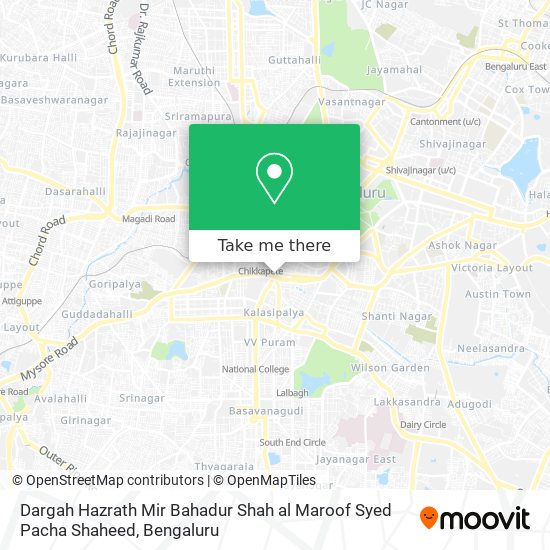 Dargah Hazrath Mir Bahadur Shah al Maroof Syed Pacha Shaheed map