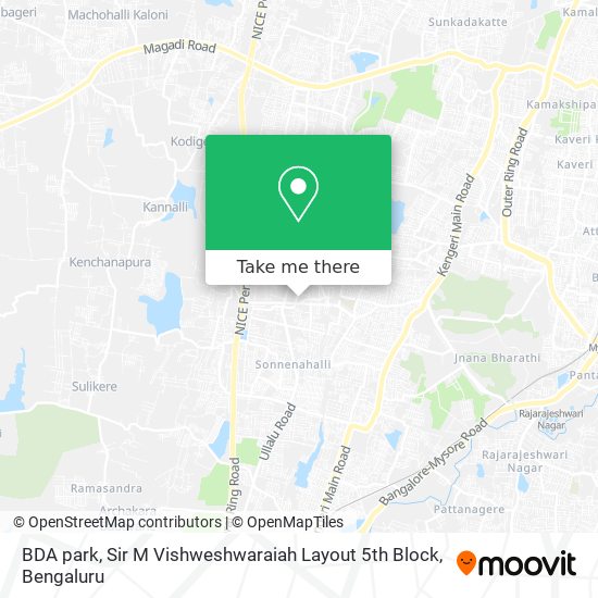 BDA park, Sir M Vishweshwaraiah Layout 5th Block map