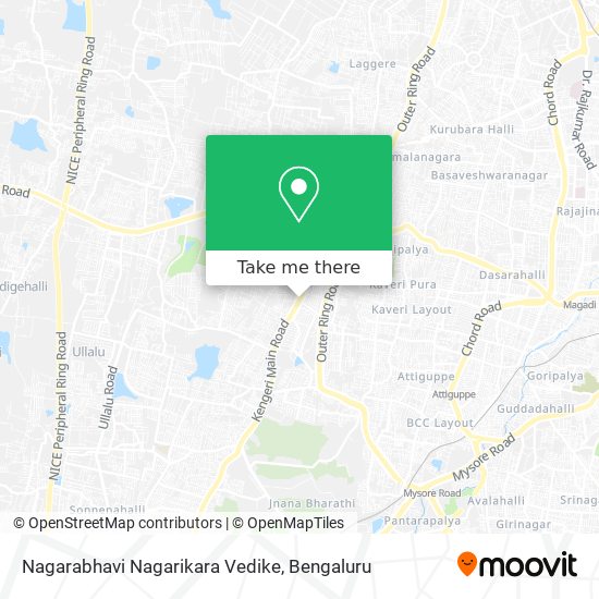 Nagarabhavi Nagarikara Vedike map