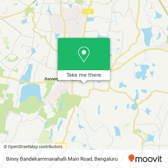 Binny Bandekammanahalli Main Road map