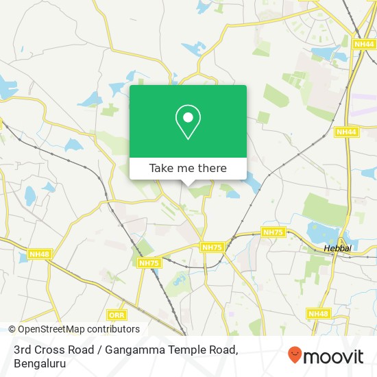 3rd Cross Road / Gangamma Temple Road map